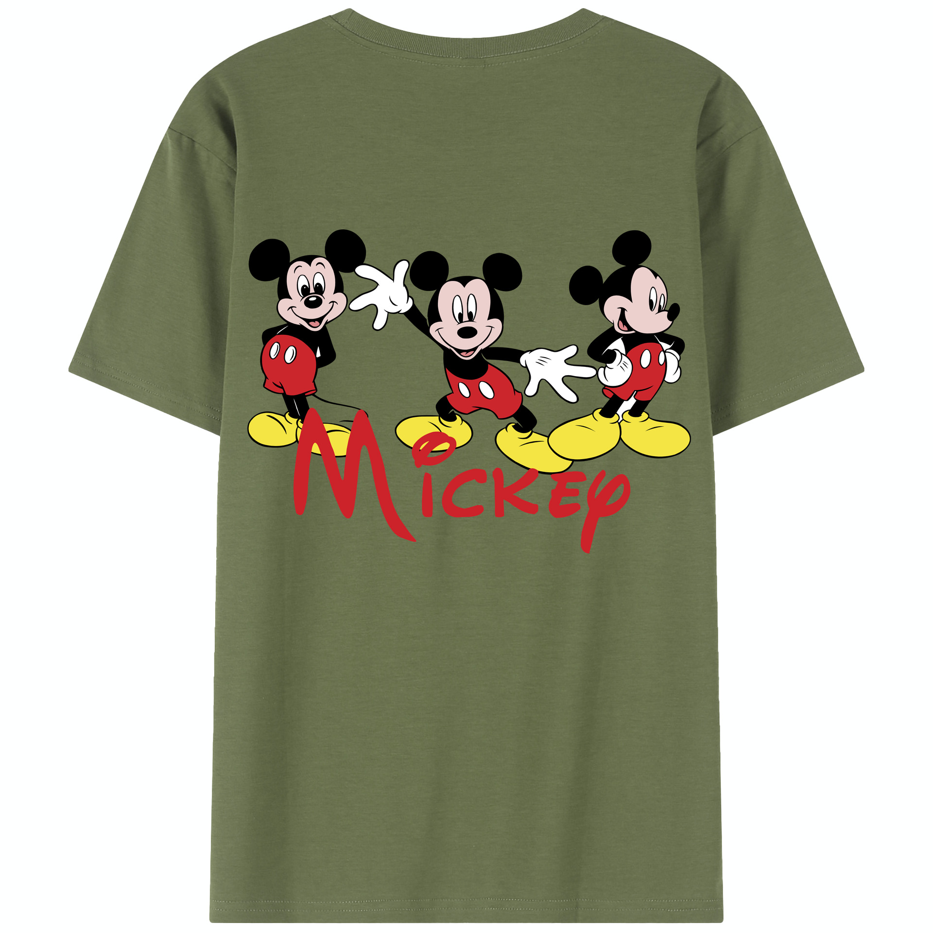 （画像用） ミッキーマウス Mickey Mouse 綿100％半袖Tシャツ（背面プリント）